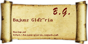 Bajusz Glória névjegykártya